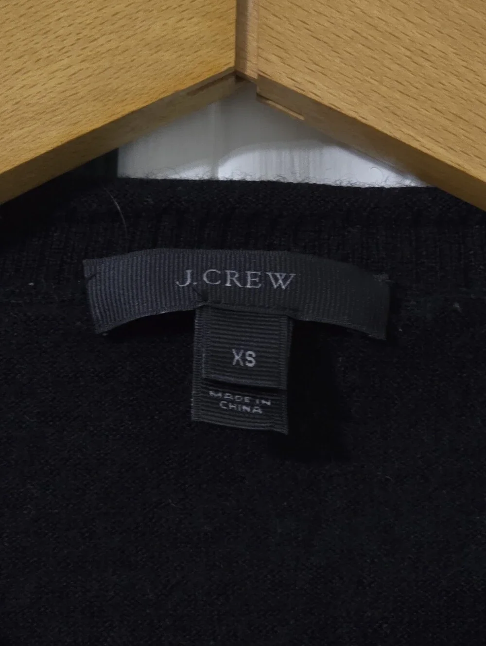 J Crew Tweed Front Merino Wool Sweater Womens XS Black Pink KNit Pockets Mohair